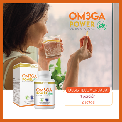 OMEGA POWER - Omega 3 de algas DHA 800