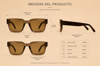 Lentes de sol para mujer con diseño elegante
