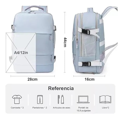 Mochila Viaje USB Equipaje De Mano